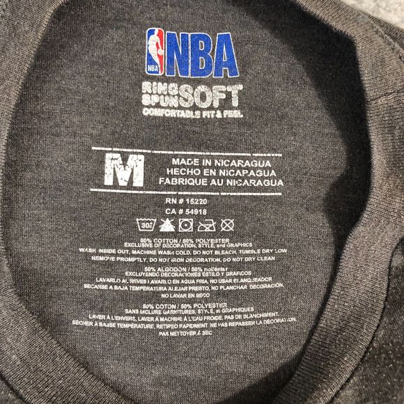 Nba Shirt Mens Medium Dark Gray 20 Winslow Basketball Crew Neck Sportswear‎ Tee - Picture 3 of 6